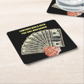 Hand-Besitz-Hundert-Dollar-Scheine-Finanzierung Rechteckiger Pappuntersetzer (angewinkelt)