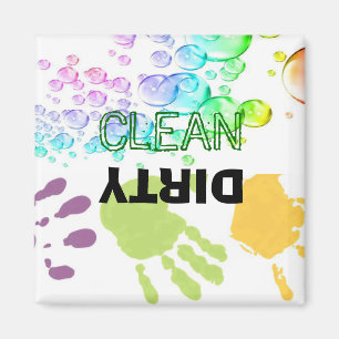 Hand-Blasen schmutziger sauberer Magnet