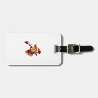 Hand Boop Weihnachten Highland Kuh Santa Claus Bau Gepäckanhänger