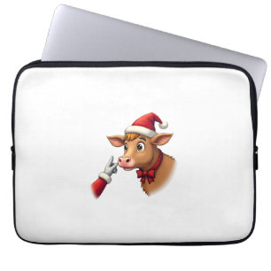 Hand Boop Weihnachten Highland Kuh Santa Claus Bau Laptopschutzhülle