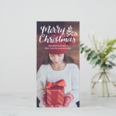 Hand Briefe frohe Weihnachten Vollkommene Fotokart (Stehend Vorderseite)