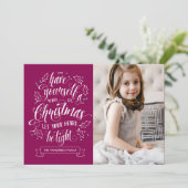 Hand Briefe Li'l Weihnachten 1 Foto Urlaub (Stehend Vorderseite)