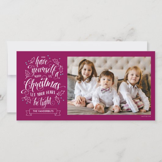 Hand Briefe Merry Li'l Weihnachten eine Seite (Vorderseite)