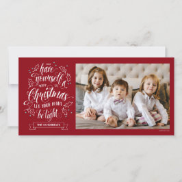 Hand Briefe Merry Li'l Weihnachten eine Seite