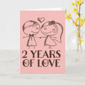 Hand-Couple-Grußkarte zum zweiten Jahrestag Karte (Gelbe Blume)