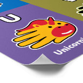 Hand Critter Spanisch ABC Alphabet für Kinder Poster (Ecke)