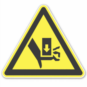 Hand-Crush-Kraft von oben Aufkleber