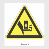 Hand-Crush-Kraft von oben Aufkleber (Blatt)