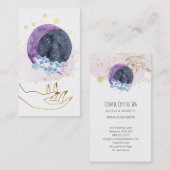 *~* Hand Crystals Moon Sky Cosmos Sterne Visitenkarte (Vorne/Hinten)