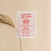 Hand Dawn Pink Pizza Spezielle Kinderdusche Einladung