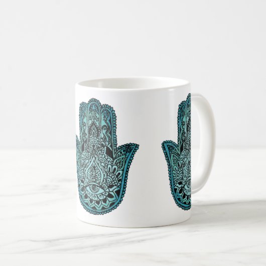 Hand der Fatima-Weiß-Tasse Kaffeetasse (VorderseiteRechts)