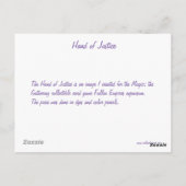 Hand der Gerechtigkeit Postkarte (Rückseite)