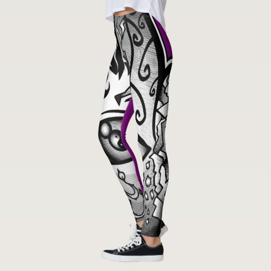 Hand der Schaffungs-"lila Regen-" Leggings (Links)