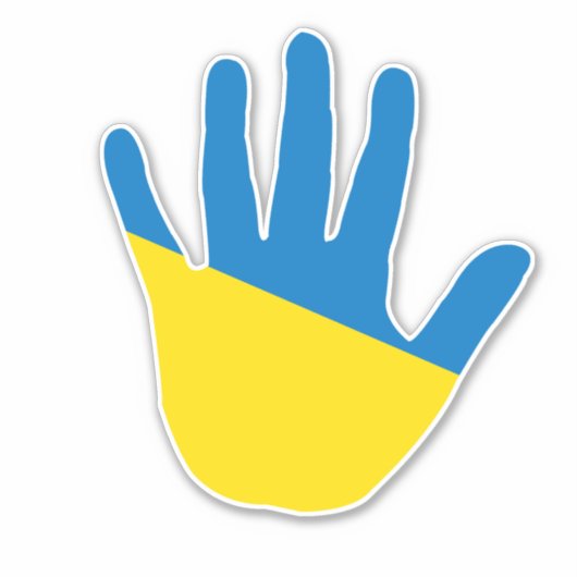 Hand der Ukraine Aufkleber (Vorderseite)