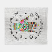 Hand des Glücks Fleecedecke (Vorderseite (Horizontal))