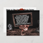 Hand des Halloween-Party des Toten Blutschreibens Einladung (Vorne/Hinten)