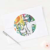 Hand des Menschen Runder Aufkleber (Umschlag)