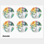 Hand des Menschen Runder Aufkleber (Blatt)