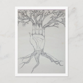 Hand des Powers Postkarte