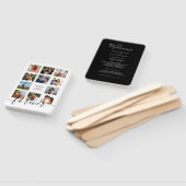 Hand des Schwarz-Weiß-Hochzeitsprogramms für Fotoc Fächer (Non-assembled)