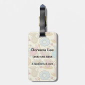 Hand, die Geschirr-Silhouetten zeichnet Gepäckanhänger (Rückseite vertikal)