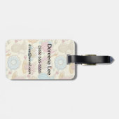 Hand, die Geschirr-Silhouetten zeichnet Gepäckanhänger (Rückseite horizontal)