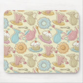 Hand, die Geschirr-Silhouetten zeichnet Mousepad (Vorne)