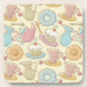 Hand, die Geschirr-Silhouetten zeichnet Untersetzer (Vorderseite)