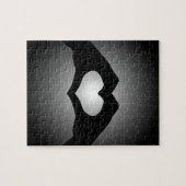 Hand, die Zeichen Herz macht Puzzle (Horizontal)