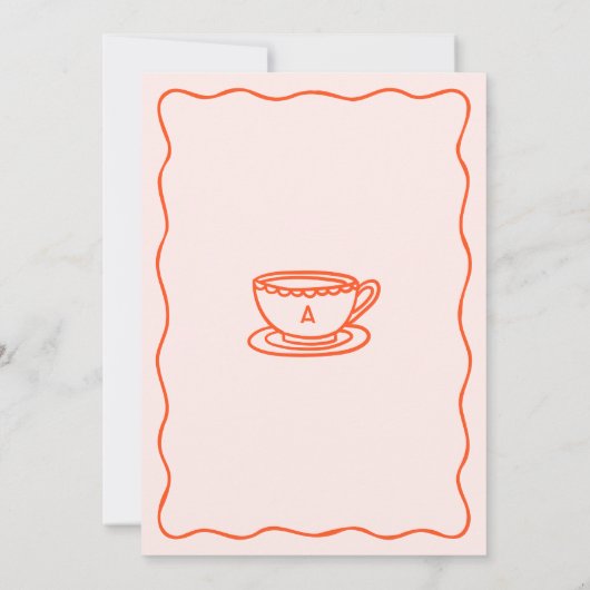 Hand Doodled Whimsical Tee Brautparty Einladung (Rückseite)