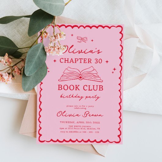 Hand Drabook Club Geburtstag Einladung