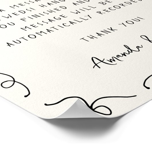 Hand Draful Audio Gästebuch Hochzeitszeichen (Ecke)