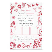 Hand Draw Doodle letter for Santa Fotodruck (Vorne)