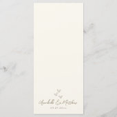 Hand Draw Quirky Whimsical Wedding Menükarte (Rückseite)