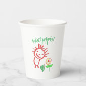 hand drawing baby  pappbecher (Vorderseite)