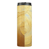Hand drawing paint gold brush stroke thermosbecher (Rückseite)