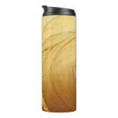 Hand drawing paint gold brush stroke thermosbecher (Nach rechts gedreht)