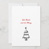 Hand Drawing Whimsical Weihnachtscocktail Party Einladung (Rückseite)