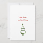 Hand Drawing Whimsical Weihnachtscocktail Party Einladung (Rückseite)