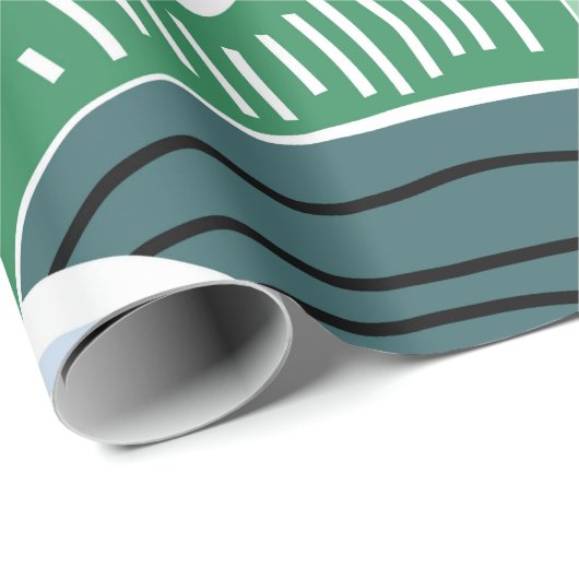 Hand drawn abstract scandinavian graphic illustrat geschenkpapier (Rolleneckpunkt)