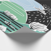 Hand drawn abstract scandinavian graphic illustrat geschenkpapier (Ecke)