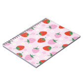 Hand-Drawn Aesthetic Strawberry Seamless Pattern Notizblock (Linke Seite)
