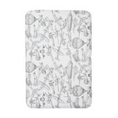 Hand drawn Airplanes Aviation Pilot Aviator Fun Badematte (Vorderseite Vertikal)