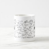 Hand drawn Airplanes Aviation Pilot Aviator Fun Kaffeetasse (Mittel)