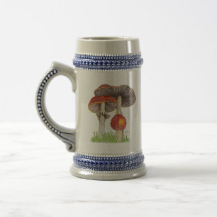 Hand Drawn Amanita Muscaria Bierglas