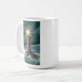 hand drawn and painted light house by the sea kaffeetasse (Vorderseite Links)