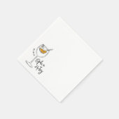 Hand Drawn Aperol Spritz Cocktail Serviette (Ecke)