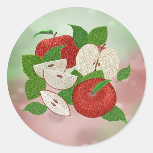 Hand-Drawn Apple Stickers – Rustic Modern (Vorderseite)