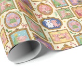 Hand Drawn Axolotl Christmas Wrapping Paper Roll Geschenkpapier (Rolleneckpunkt)