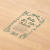 Hand Drawn Baby It's Cold Outside Baby Shower Acryleinladungen (Ablage )